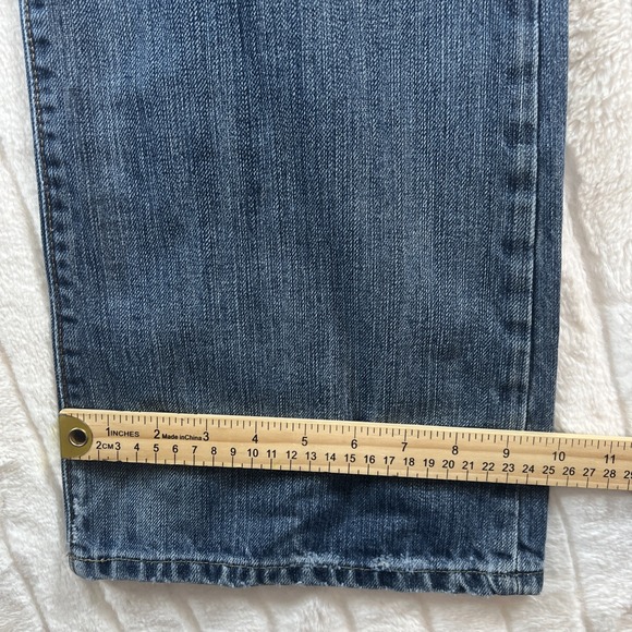 Polo Ralph Lauren Denim Colton Boot Cut Jeans Mens 36x33 Blue Distressed - Picture 8 of 9